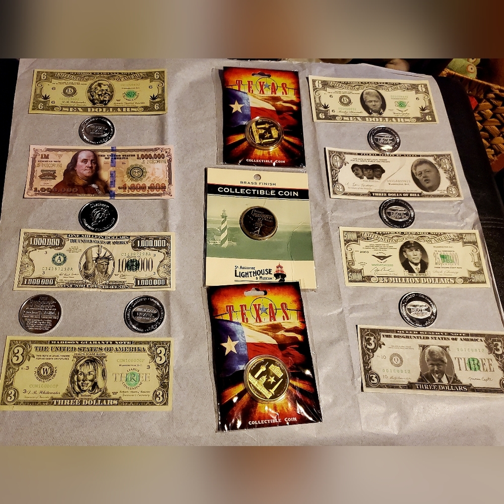 New Coins and Bills Exonumia Memorabilia